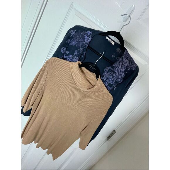 Coldwater Creek women’s lot bundle blouse and cardigan XLp - Picture 1 of 12